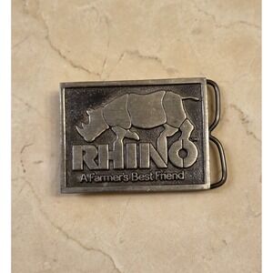 Vintage Rhino  "A Farmers Best Friend"  Belt Buckle